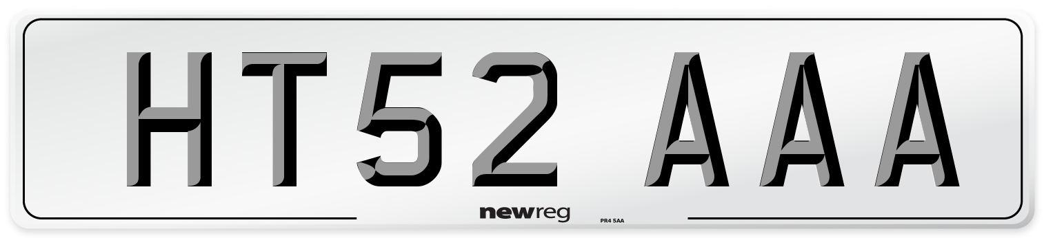 HT52 AAA Number Plate from New Reg